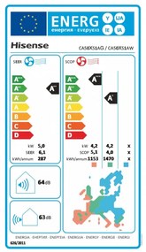 Aparat de aer conditionat inverter Hisense Easy Smart CA50XS1A, 18000 BTU, 35 m², A++, Silentios, FreezeProtect pana la -15°C, Alb
