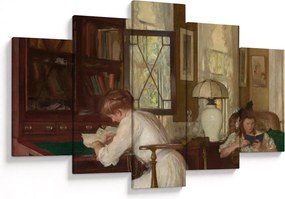 Tablou - Edmund Tarbell, Josephine and Mercie, reproducere (150x105 cm)