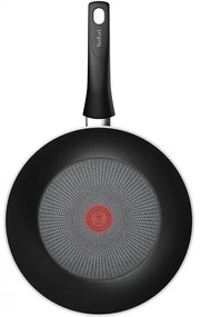 Tigaie wok Tefal C2921953 Force, 28 cm, Acoperire antiaderenta, Thermo-Signal, Thermo-Fusion, Inductie, Negru