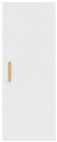 Dulap de perete, alb, 34,5x34x90 cm, lemn compozit Alb