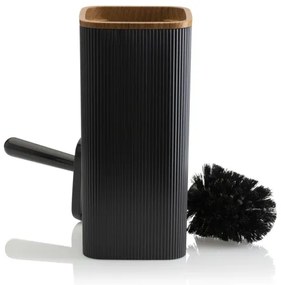 Set de baie ZOYA 5 buc. negru/maro