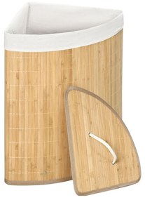 Coș de rufe în culoare naturală din bambus 40 l Bamboo – Compactor