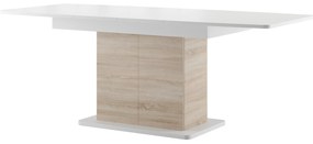 Masă sufragerie Sorred 03 (alb + stejar sonoma) (pentru 6 până la 8 persoane). 1068265