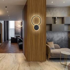 Aplica de perete lumina ambientala LED Omnio negru