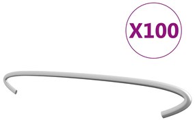 vidaXL Cârlige pentru gabioane, 100 buc., oțel galvanizat, 30 cm