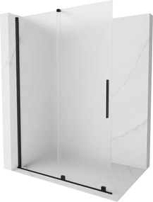 Mexen Velar perete de duș culisant Walk-in 140 x 200 cm, îngheț 8 mm, negru - 871-140-000-33-70