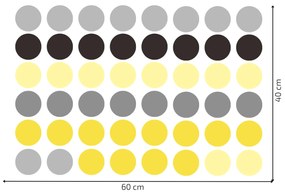 PIPPER. Autocolant de perete "Puncte colorate" 5,5 cm Culoare: Portocale