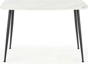 Masa MARCO, alb/negru, 120x70x77 cm
