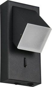 Aplică de perete negru-mat LED Raglan – Trio