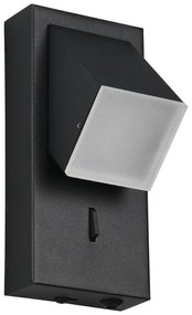 Aplică de perete negru-mat LED Raglan – Trio