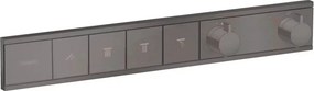 Baterie cada - dus incastrata Hansgrohe RainSelect termostatata negru - crom periat 4 functii