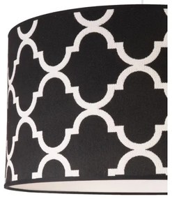 Lustră pe cablu Duolla MAROKO 1xE27/40W/230V d. 45 cm negru/alb