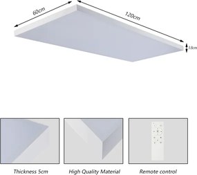 Brilagi-LED Lampă LED reglabilă pentru baie FRAME SMART LED/96W/230V IP44 albă + telecomandă