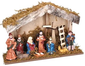 Decorațiune LED de Crăciun Solight 1V276 LED/2xAA/alb cald Scena Nașterii