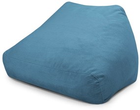 Fotoliu bean bag albastru cu tapițerie din catifea reiată Sofa Snug – SLOWDOWN