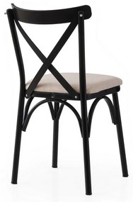 Set de scaune de sufragerie Ekol Cream and Black,2 buc