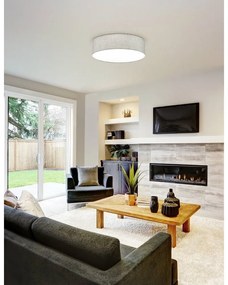 Plafonieră albă/gri cu abajur textil PASTERI – EGLO