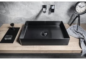 Sapho - Lavoar pentru blat AURUM 50 x 35 cm, antracit