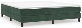 3120781 vidaXL Cadru de pat box spring, verde închis, 160x200 cm, catifea