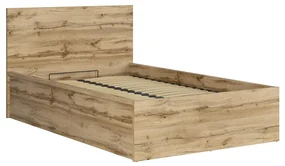 Pat de o persoană 120 cm Tetrix 6 (stejar wotan) (cu somieră) (cu sp. depozitare). Promo -31%. 1098487