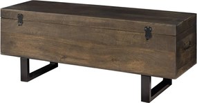 Cufar din lemn Factory Loft 115cm, maro taupe A-46414 VC