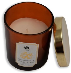 Arome Lumânare în sticlă colorată cu capac,Cinnamon &amp; Gingerbread, 125 g