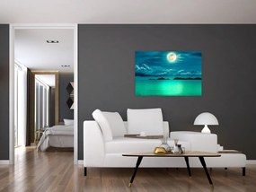 Tablou - Luna plină deasupra apei (90x60 cm)