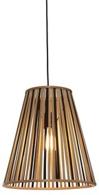 Lustra/Pendul eco din bambus Merapi tapered L, bl/nat