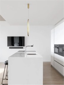Pendul LED dimabil design modern Change auriu 80,7cm
