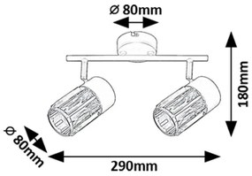 Spot Rabalux 73060 VENARO 2xE14/15W/230V
