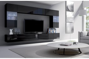 Mobilier living Calabria C1 (Negru) (fără iluminat). 1051588