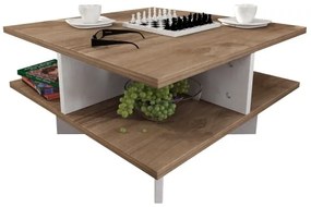 Măsuță de cafea HAMTON 31,2x60 cm maro/albă