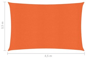 Panza parasolar, portocaliu, 3,5x4,5 m, HDPE, 160 g m   Portocaliu, 3.5 x 4.5 m