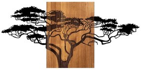 Decorațiune de perete 70x144 cm lemn/metal copac