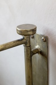 Masuta laterala de perete, aurie, din metal, D35cm, Clayn