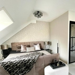 Plafoniera inteligentă neagră cu sticlă fumuriu, inclusiv 4 G9 WiFi - Uvas