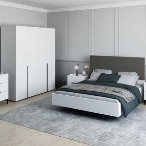 Dulap Haine Adore Oryana cu 4 usi cu rafturi si umerasi, 180 x 210 x 62 cm