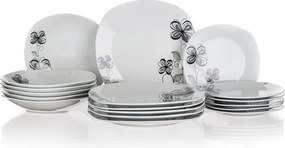 BANQUET Set farfurii din porţelan FLOREA 18 buc