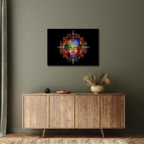 Tablou - Bustul lui Buddha în culori neon (70x50 cm)