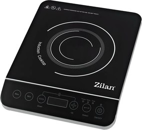 Plita cu inductie Zilan ZLN8078 Neagra, putere 2000W, geam din cristal negru
