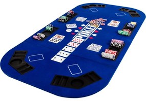 Blat Poker pliabil - albastru