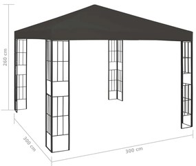 Pavilion, antracit, 3 x 3 m Antracit, 3 x 3 m