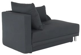 Canapea extensibilă, material textil gri-negru, stânga, LAUREL
