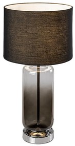 Lampa de masa sticla fumurie abajur gri Rien