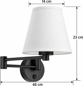 BRILAGI - Aplică de perete NUBILA 1xE27/15W/230V alb/negru