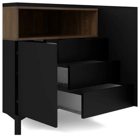 Comodă neagră 176x90x49 cm Roomers – Tvilum