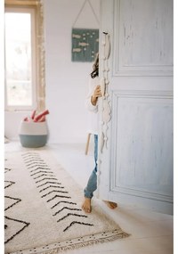 Covor crem lavabil/țesut manual din bumbac 170x120 cm Bereber Rhombs – Lorena Canals