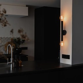 Aplică de perete Art Deco neagră cu 2 lumini - Tubi