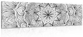 Tablou Mandala etnică abstractă în design alb-negru