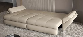 Canapea extensibilă dumonde cu ladă de depozitare si sezut confortabil din spuma high-density, Loana Enjoy Camel 300x100 cm